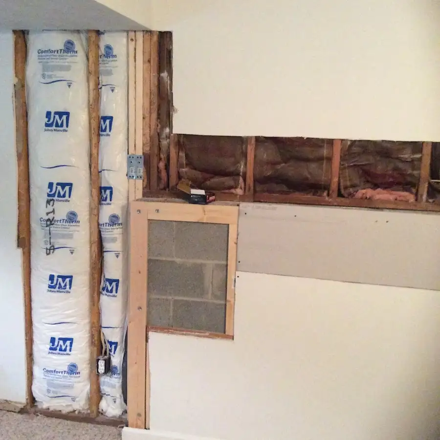 Wall insulation replacement during Contents Cleaning & Restoration in Bensenville